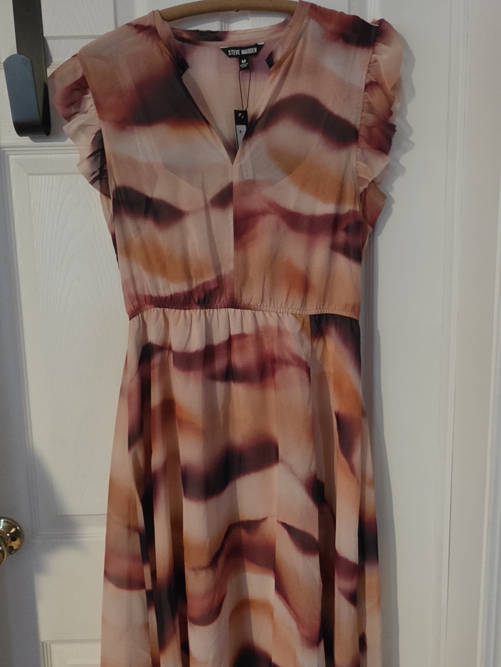 SMadden NWT ALLEGRA Wave-Print Midi Dress SZ MED
